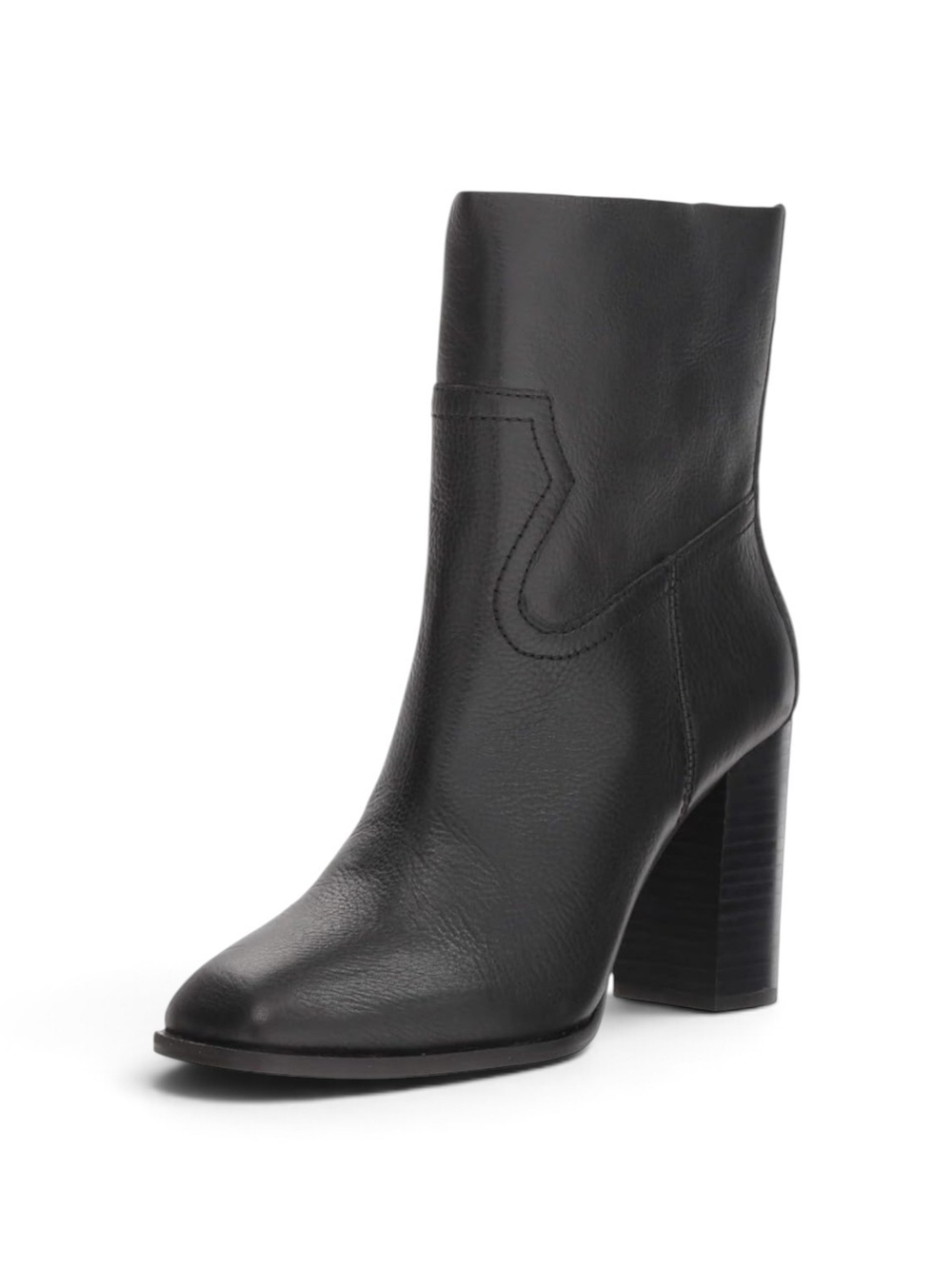 Splendid Women's Western Ankle Square Toe Boots Black Textured Leather Size 7.5